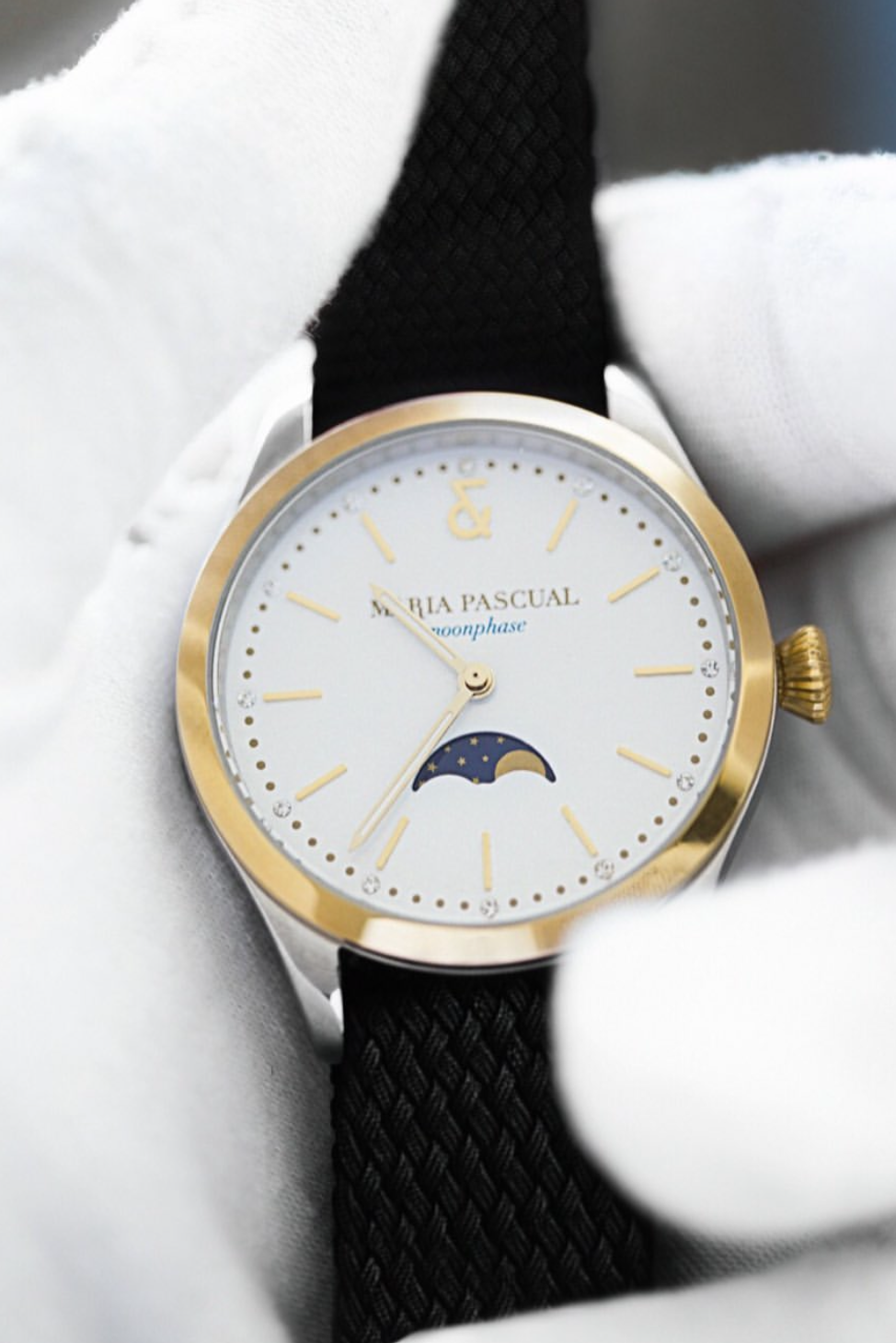 María Pascual Moonphase — watch on black